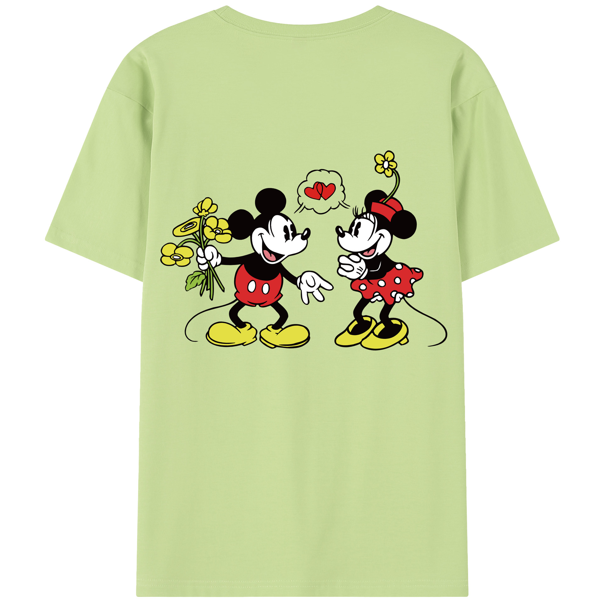 （画像用） ミッキーマウス Mickey Mouse 綿100％半袖Tシャツ（背面プリント）